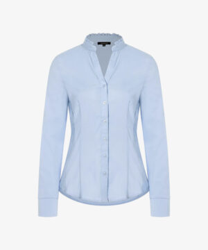 Unique Latest Women Solid Round Neck Cotton Shirt